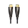Кабель мультимедійний HDMI to HDMI 20.0m V2.0 Optical 4K 60Hz 18Gbps Dolby 7.1 PVC Black Zinc Alloy VENTION (ALABQ)