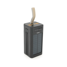 Батарея универсальная Linkage 50000mAh, Solar, 22.5W, cables Туре-С+Lighting, Black (LKP-47)