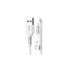 Дата кабель USB 2.0 AM to USB-C 1.0m 2.4A silicone white Denmen (DM-D42T-WH)
