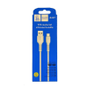 Дата кабель USB 2.0 AM to USB-C 1.0m 2.4A silicone white Denmen (DM-D42T-WH)