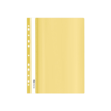 Папка-скоросшиватель Economix А4 с перфорацией, фактура "глянец", пастельная желтая (E31510-85)