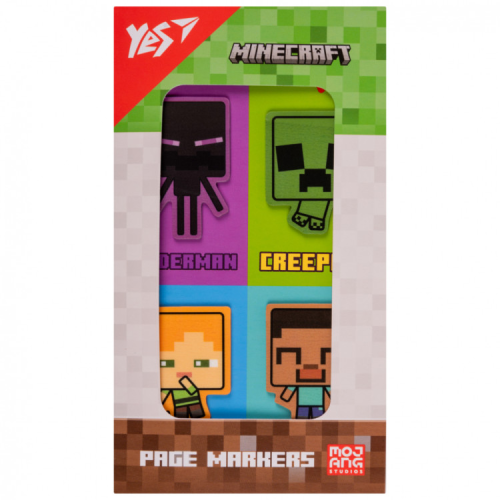 Стікер-закладка Yes Minecraft пластик 80 шт (4х20) (170418)