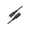 Дата кабель USB-C to USB-C 1.2m 3A 60W silicone black Acefast (6974316284161)