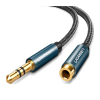 Кабель мультимедийный 3.5mm M to 3.5mm F 1.0m AV118 blue Ugreen (40673)