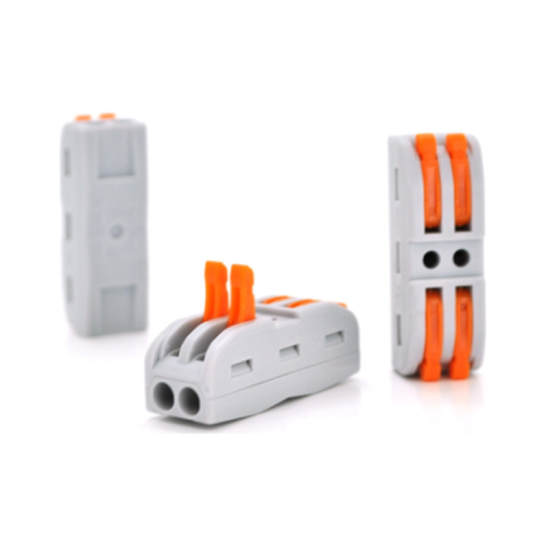 З'єднувач кабелю 2-pin аналог WAGO K212, 15штпак Voltronic (K212/15 / 41533)