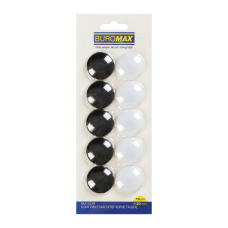 Магніт Buromax набір BLACK AND WHITE, 10 шт 30 мм (BM.0039)