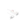 Мережевий фільтр живлення HOCO AC10A, 1 роз, 2 USB, 2 USB-C, 65W, 1,5м, White (HOCO AC10A/W)