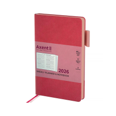 Еженедельник Axent датированный 2026 Partner Soft Muse 125х195, розовый (8527-26-1-A)