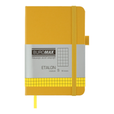 Книга записна Buromax ETALON 95х140, 96 аркушів клітинка жовтий (BM.296160-08)