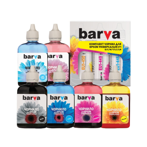 Чернила Barva Epson universal 1 6х90 г BK/C/M/Y/LC/LM (EU1-090-2MP)