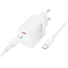 Зарядное устройство BOROFONE BN26 Fuente USB-C PD20W + cable USB-C to USB-C White (6941991120251)