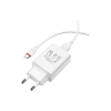 Зарядное устройство BOROFONE BA21A Long Journey USB QC3.0 + cable USB to USB-C 18W White (6931474702487)