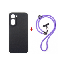 Чохол до мобільного телефона Dengos Case + Cross-body Strap Xiaomi Redmi A7 Pro Black+Purple (DG-KM-CCRB-52)
