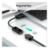 Перехідник Display Port M to HDMI F 4K30Hz black Ugreen (40363)
