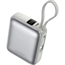 Батарея універсальна Choetech 10000mAh, 35W. PD/3.0, LED Display, buid-in type-C cabel, Grey (B832-GY)