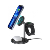 Зарядний пристрій Choetech 15W 3-in-1 Magnetic Wireless Fast Charger black (T585-F-101-CCBK)