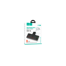 Мережевий фільтр живлення HOCO AC12A, 2 роз, 3 USB. USB-C, 30W, 1м, Black (AC12AB)