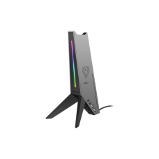 Концентратор Vertux USB 2.0 to 2xUSB 2.0 + AUX 3.5mm + stand black (zulu.black)