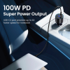 Зарядний пристрій Ugreen 3xUSB 130W (2xUSB-C+USB-A) QC 3.0 black (CD293) (90413)