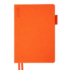 Еженедельник Leo planner А5 датированный 2026 "Binario", мягкий, оранжевый, 368 страниц (252641)