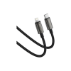 Дата кабель USB 2.0 AM to Lightning 1.2m 30W nylon black Acefast (6974316285410)