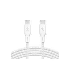 Дата кабель USB-C to USB-C 2.0m 100W white Belkin (CAB014BT2MWH)