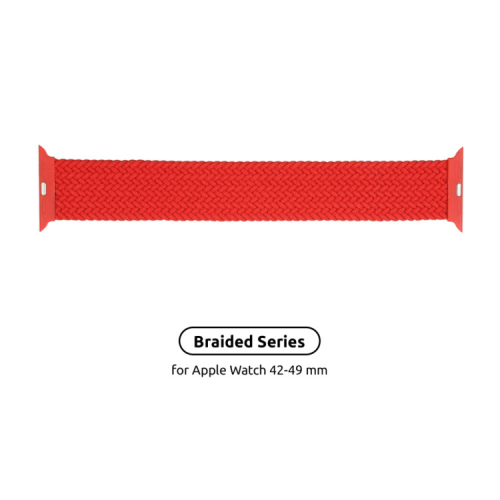 Ремешок для смарт-часов Armorstandart Braided Solo Loop для Apple Watch 49/46/45/44/42 (Series 1-3) Red Size 10 (172 mm) (ARM58083)