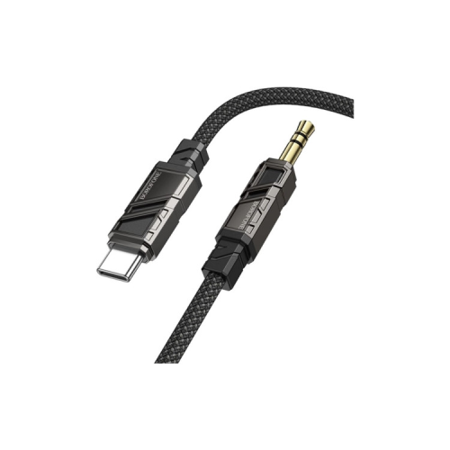 Кабель мультимедійний USB-C to 3.5mm M 1.0m black BOROFONE (6941991117763)