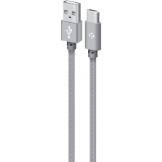 Дата кабель USB 2.0 AM to USB-C 1.0m grey Intaleo (1283126489136)
