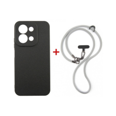Чохол до мобільного телефона Dengos Case + Cross-body Strap Xiaomi Redmi 15C Black+Grey (DG-KM-CCRB-47)