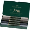 Художній маркер Faber-Castell акварельні двосторонні Albrecht Dürer Grey Tones, набір 5 кольорів сірі тони (31349)