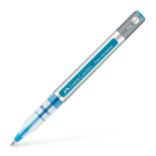 Ролер Faber-Castell Free Ink rollerball, колір чорнила лазурний, 0,7 мм, одноразова (29135)