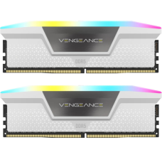 Модуль пам'яті для комп'ютера DDR5 32GB (2x16GB) 6400 MHz Vengeance RGB White Corsair (CMH32GX5M2B6400Z32W)