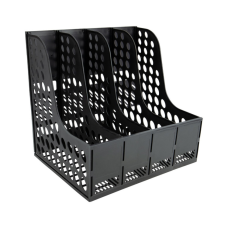 Лоток для бумаг Axent вертикальный на 4 отделения сборный черный (4042-01-A)