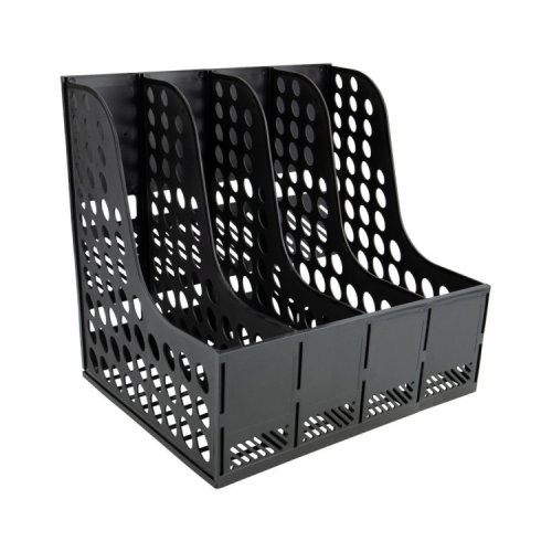 Лоток для бумаг Axent вертикальный на 4 отделения сборный черный (4042-01-A)