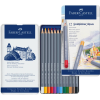 Олівці кольорові Faber-Castell GoldFaber акварельні, металевий пенал 12 кольорів (114612) (27637)