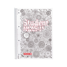 Книга записна Brunnen Коледж-блок А4 Premium Zenart flowers, клітинка 80 аркушів (10-674 28)