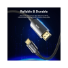 Кабель мультимедійний USB-C 3.1 to HDMI 1.8m 8K 60 Гц Zinc Alloy TPE Black Vention (CRCBAC)