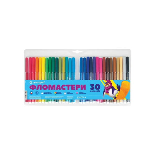 Фломастери Centropen 7550/30 COLOUR WORLD, 30 colors (7550/30 ТП)