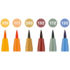 Лайнер Faber-Castell набір капілярних ручок пензликів PITT Artist Pens Brush Harvest, 6 кольорів (32109)