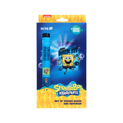 Бейдж Kite набір на липучці та підвіска SpongeBob SquarePants (SB25-3010)