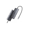 Порт-реплікатор Ugreen Dock CM639 USB3.2 Type-C->1xUSB-A3.2/1xUSB-A3.1/2xUSB-C3.2/RJ45/HDMI/VGA/RJ45/SD/TF+3.5mm PD (45520)