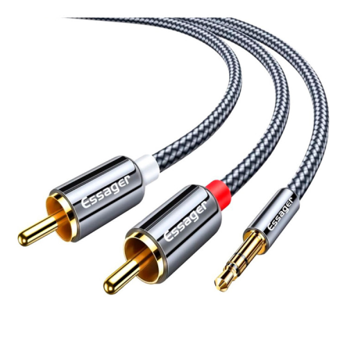 Кабель мультимедийный 3.5mm M to 2xRCA M 5.0m Essager (EYPZJ-MYD0H)
