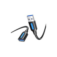 Дата кабель USB 3.2 AM/AF 1.5m 10Gbps PVC black Vention (CBOBG)