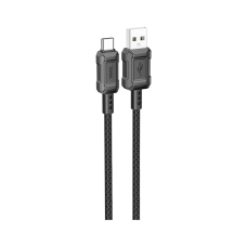Дата кабель USB 2.0 AM to USB-C 1.0m Leader charging X94 black HOCO (6931474794291)