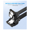 Кабель для передачи данных SATA 3 Data Cable 0.5m 90° corner US217 Black Ugreen (30797)
