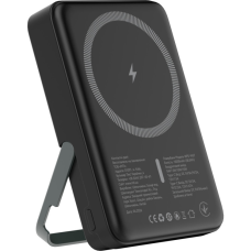 Батарея універсальна Atria 10000mAh, PD/20W, 15W Wireless MagSafe, Black (WPD-W57B)