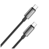 Дата кабель USB-C to USB-C 1.0m 5A 100W zinc alloy braided black ColorWay (CW-CBPDCC098-BK)