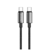 Дата кабель USB-C to USB-C 1.0m 5A 100W zinc alloy braided black ColorWay (CW-CBPDCC098-BK)
