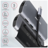 Концентратор AXAGON USB-C to 2xUSB-A + HDMI + RJ45 + SATA M.2 + PD 100W 0.18m grey (HMC-6M2)
